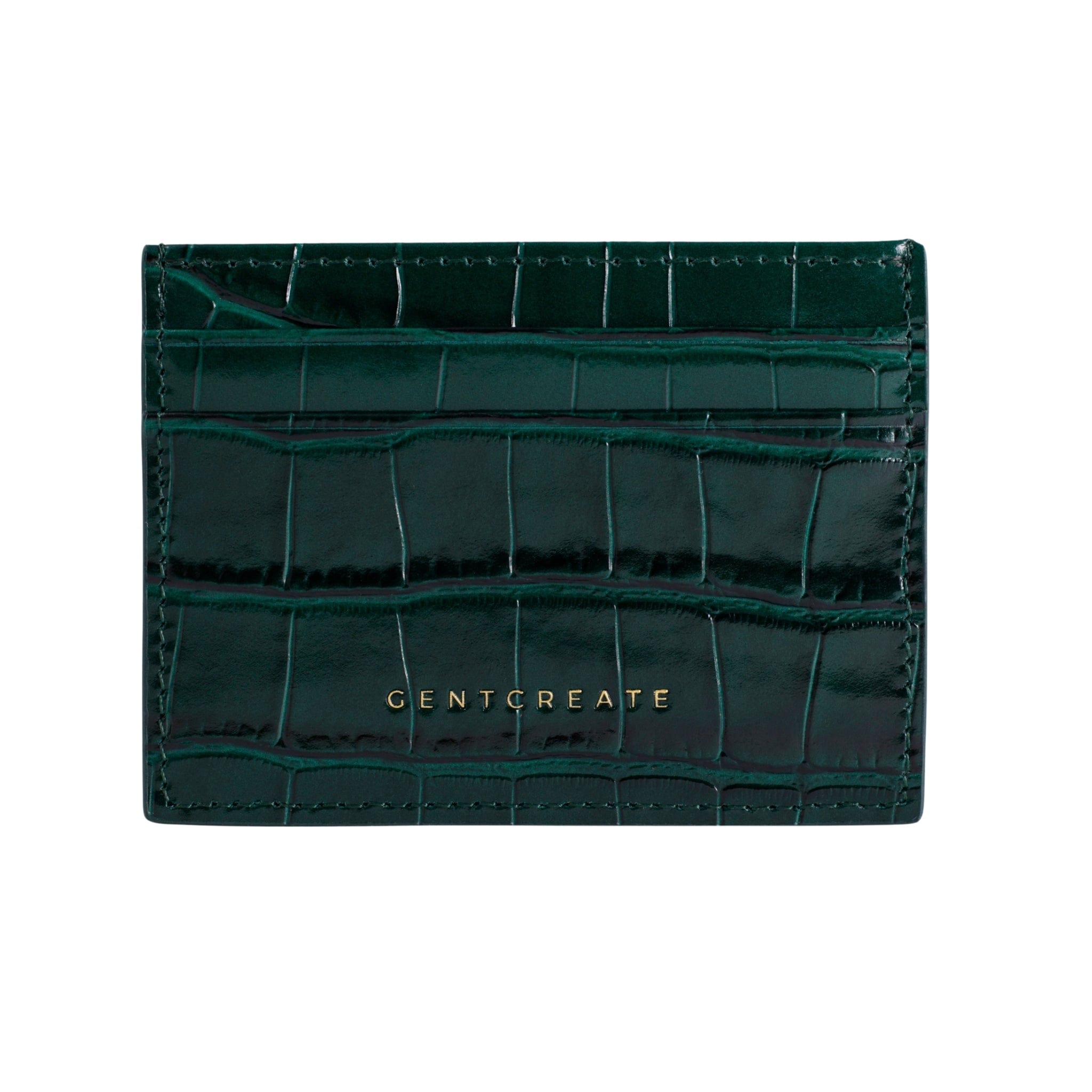 Θήκη Green Crocodile Leather Cardholder από την Gentcreate